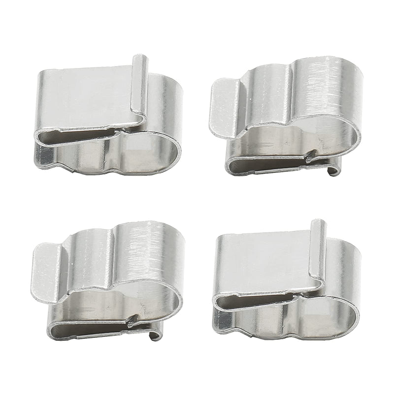 Qjaiune 50Pcs Trailer Frame Wire Clips, 19mm Length Solar Panel Wire Clips, 304 Stainless Steel Cable Clamps Double-Wire Clips for PV Wiring Boat Cable 19mm Double Wire (50Pcs)