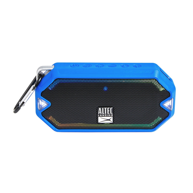 Altec Lansing HydraMini Wireless Bluetooth Speaker, IP67 Waterproof USB C Rechargeable Battery with 6 Hours Playtime, Compact, Shockproof, Snowproof, Everything Proof (Royal Blue) Royal Blue