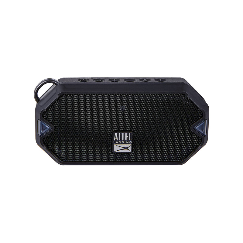 Altec Lansing HydraMini Wireless Bluetooth Speaker, IP67 Waterproof USB C Rechargeable Battery with 6 Hours Playtime, Compact, Shockproof, Snowproof, Everything Proof (Black) Black