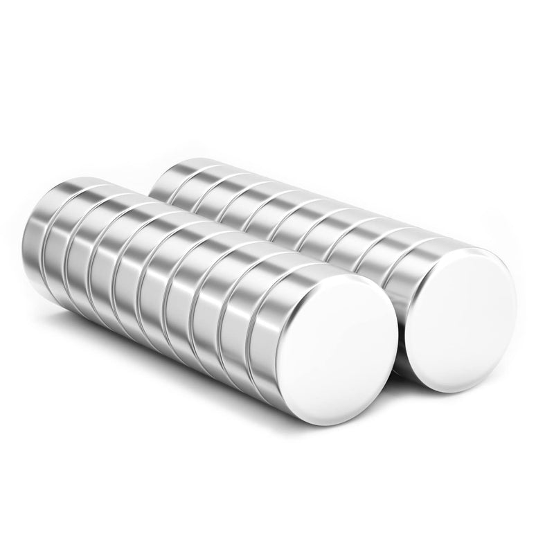 Realth Disc Magnets Diameter 12mm x 3mm Neodymium Small Rare Earth Magnetic Round Magnet for Office Science DIY Project Building Teaching and Craft 20 Pack(MC1220)