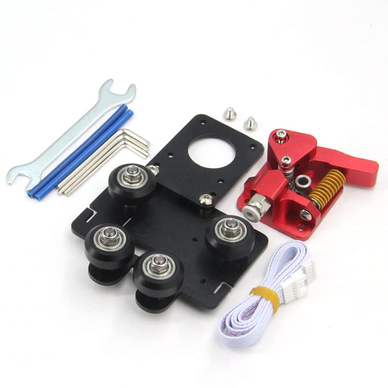 Zeberoxyz Direct Drive Dual Gear Extruder Upgrade Support Plate with 4pcs Pulleys Kit,Easy Print Flexible Filament Only for Ender5 Series 3D Printer (Dual Gear Extruder Kit)