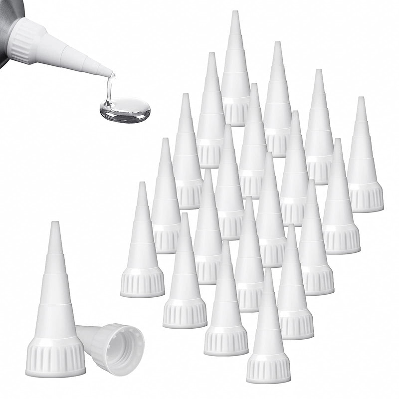 20 Pieces Snip Tip Applicator Adhesive Tube Tips Cap for E6000 Craft Glue 3.7 Ounce Adhesive Tubes, Snip Tip Applicator Cap