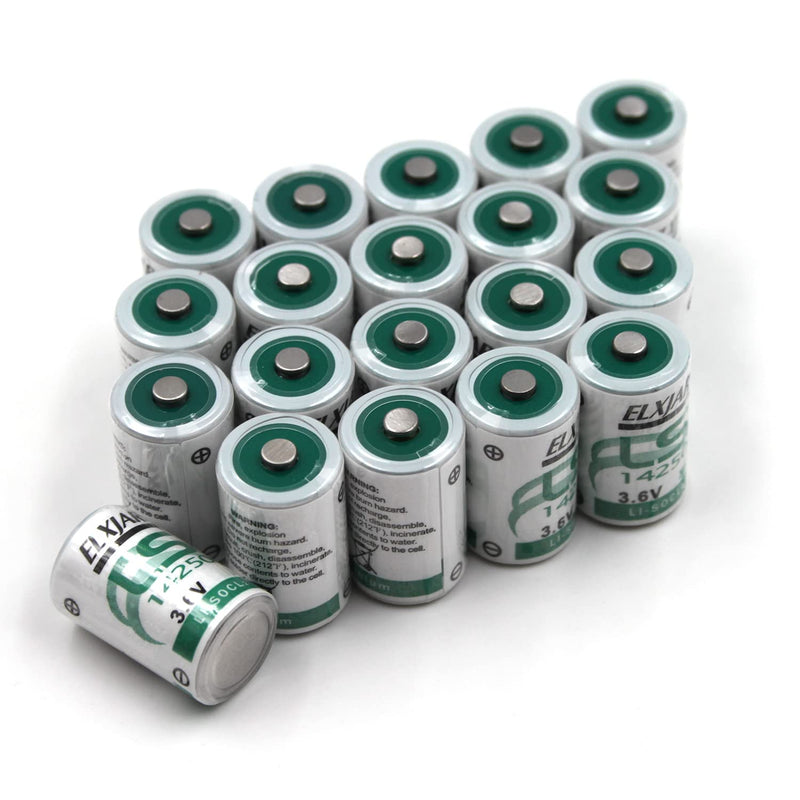 (20-Pack) 3.6V 1/2AA LS14250 Lithium for SAFT Water Meter Electricity Meter Gas