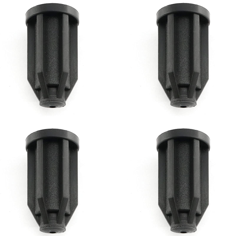 heyous 4Pcs Plastic Caster Socket Sleeve Round Inserts, 43.5mm Total Length, Black ID 11.5mm