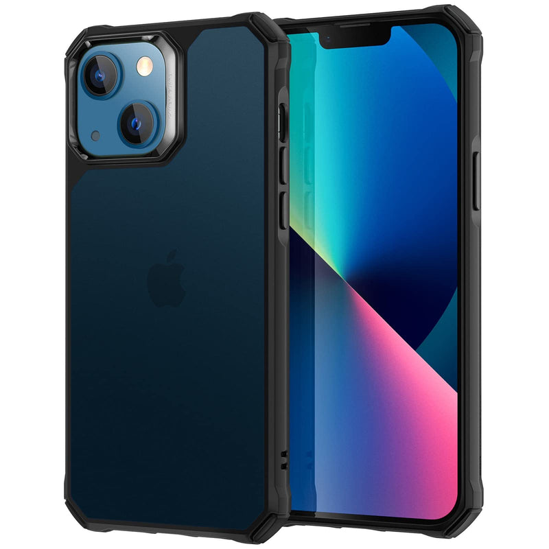 ESR Air Armor Case, Compatible with iPhone 13 Case, Military-Grade Drop Protection, Shock-Absorbing Corners, Yellowing-Resistant Hard Back, Scratch Resistant, Frosted Black