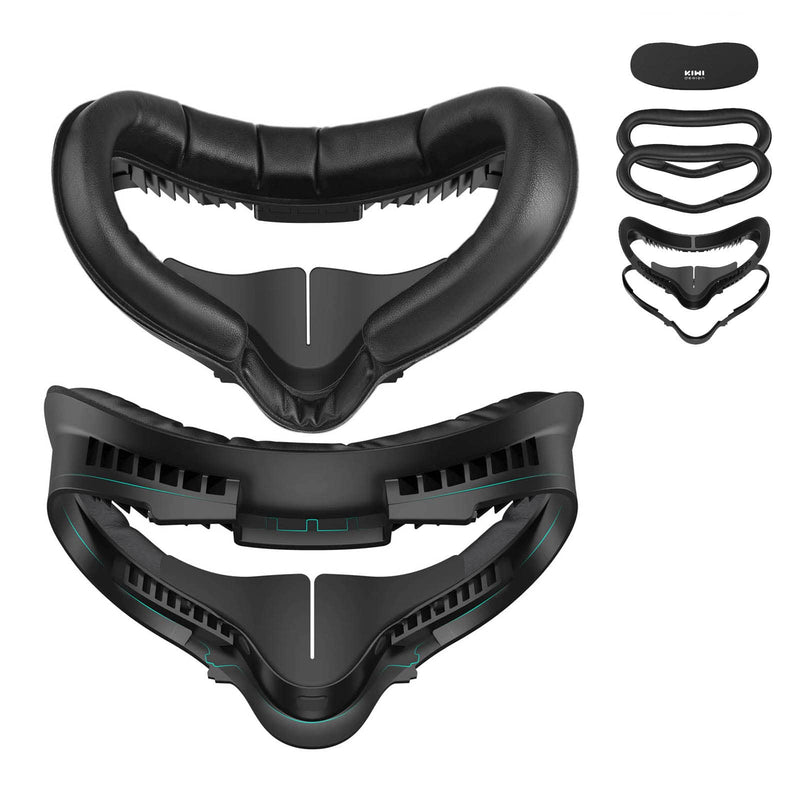 KIWI design Fitness Facial Interface Accessories (Upgraded Version), Face Cushion Foam Pad Replacement 2 Piece, with Customized Glasses Spacer and Lens Protector Compatible with Quest 2 With glasses spacer