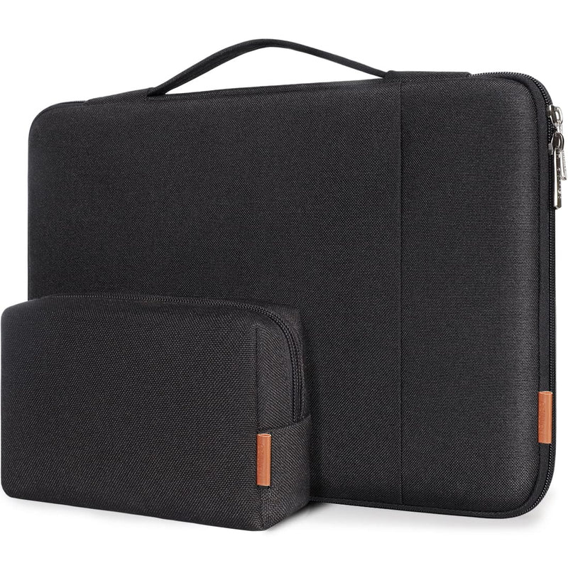 DOMISO 17.3 inch Laptop Sleeve Case Water Resistant Shockproof Protective Computer Bag for 17.3" Notebook/HP Pavilion Envy 17/Dell/Lenovo IdeaPad/LG Gram/MSI/ASUS with Accesory Bag,Black 17-17.3 inch Black