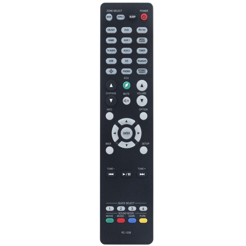 RC-1228 Remote Control fit for Denon Network AV Receiver S950H X3500H AVR-S750H AVR-S730H AVR-X2300W AVR-S920W AVR-S930H AVR-X1500H AVR-S740H AVR-X1400H AVR-X2200W AVR-S940H AVR-X2400H AVR-X2500H