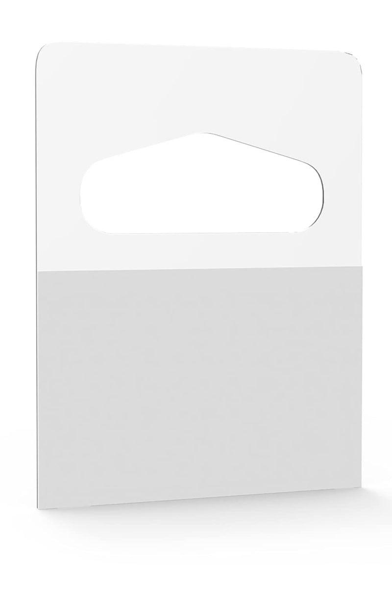 1-1/4" X 1-5/8" Slot Hole Self Adhesive Hanging Tabs Heavy Duty Clear Plastic Hang Tabs Tags Hook for Store Retail Display 1000 Pack