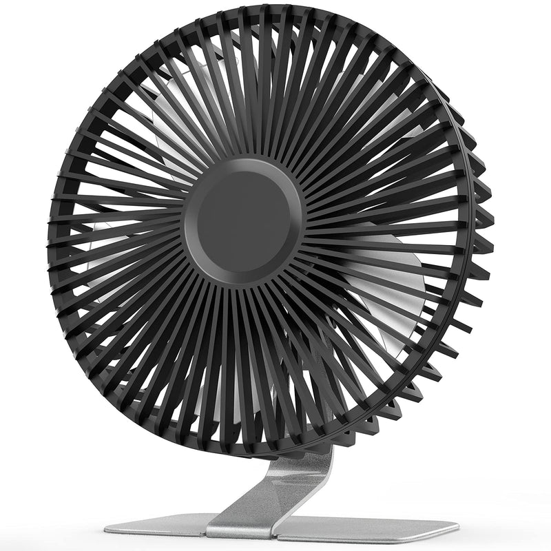 SLENPET 6 inch USB Desk Fan, Upgraded Strong Airflow, 4 Speeds, Ultra-quiet, 90Â° Rotation for Better Cooling, Portable Mini Powerful Desktop Fan, Small Personal Cooling Fan for Home Office Outdoor Silver