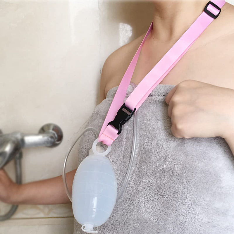 Shower Lanyard for Mastectomy Drain Holder JP Drainage Bulbs Breast Cancer Reconstruction Post Surgery Recovery Patients Bath Accessories Pink (Pack of 2)