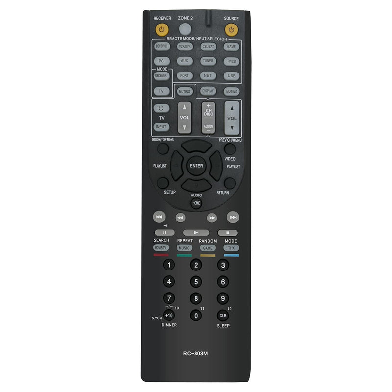 RC-803M RC803M Replacement Remote Control Supports for Onkyo AV Receiver HT-S7409 TX-NR609 HT-S8409 TX-NR609B Home Theater System HTS7409 TXNR609 HTS8409 TXNR609B A/V Receiver Speaker