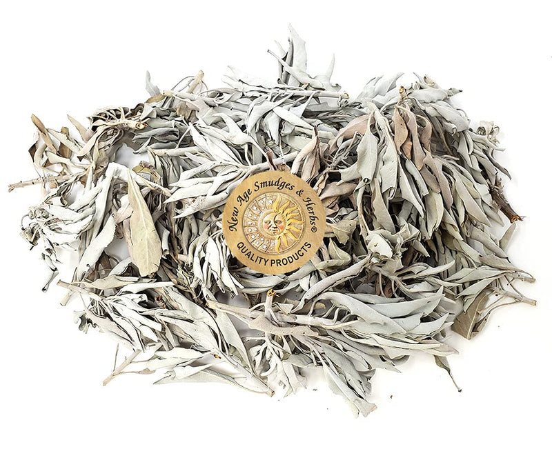 1 LB-Premium Organic California White Sage Leaves/ Clusters. Use for Home Cleansing Rituals, Meditation, Smudging Rituals. Packaged in USA by New Age Smudges & Herbs¬Æ White Sage 1 LB