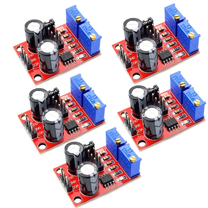 KIRO&SEEU 5PCS DC5-15V 4.2V V-PP to 11.4V V-PP NE555 Pulse Frequency Duty Cycle Adjustable Generator Module Square Wave Rectangular Wave Signal Generator