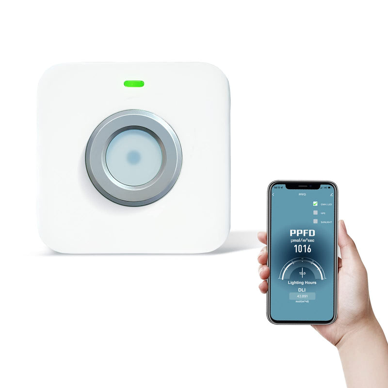 Light Meter PAR Meter Up to 400,000lx and 6000umol/(㎡s) DLI Calculator Lux Meter PPFD Tester
