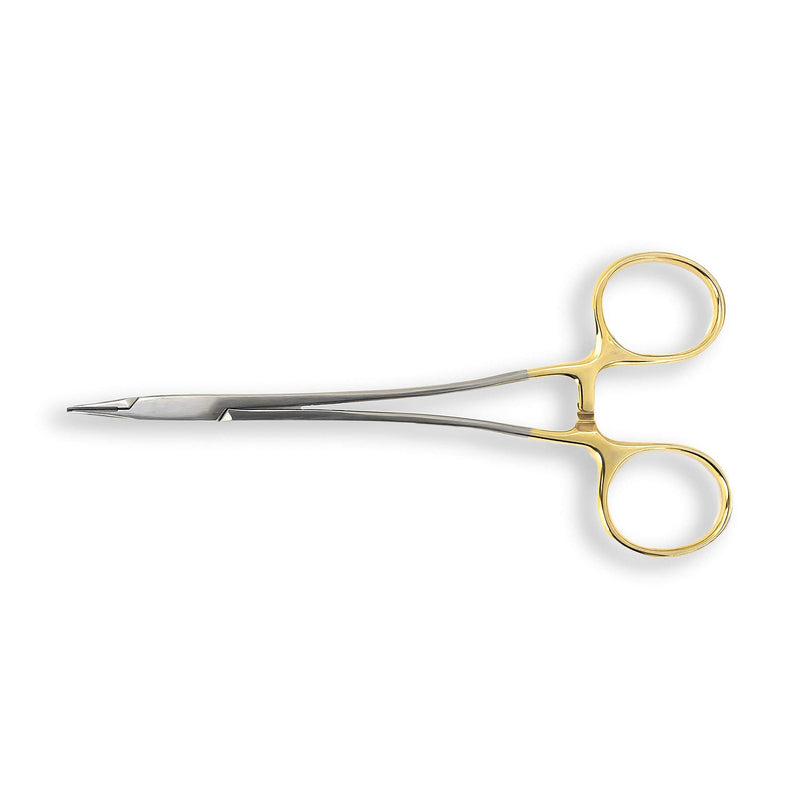 Cynamed TC Sarot Needle/Suture Holder Driver with Tungsten Carbide Inserts and Gold Rings - Premium Grade Instrument (5.5 in.) 5.5 in.