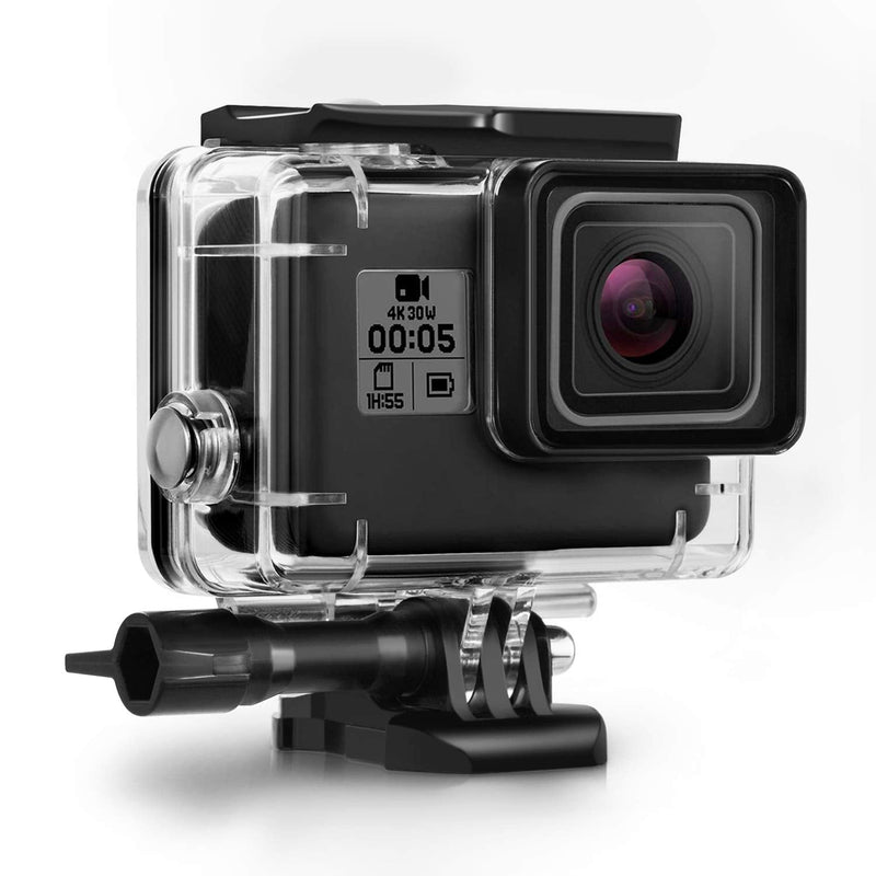 Waterproof Housing Case Compatible with GoPro Hero7 Black/(2018) 6/5 Waterproof Case Diving Protective Housing Shell 45m with Bracket Accessories for Hero7/Hero6/Hero5 Black Action Camera Waterproof Case for hero 7 Black/6/5