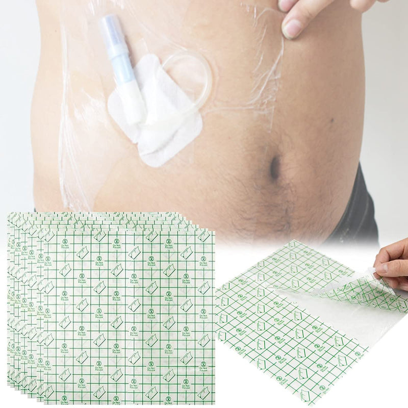 Mediss Peritoneal Dialysis Catheter Shower Cover - Transparent Film Wound Dressing Shields Barrier,8 inches x8 inches , 50pcs