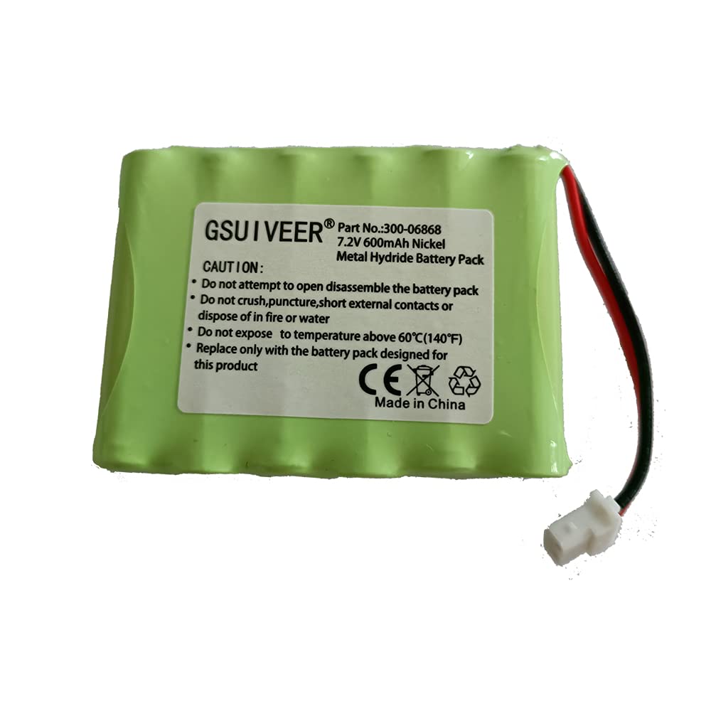 GSUIVEER 300-06868 7.2V 600mAh Battery Compatible with Honeywell L5000 Panel, 8DLLKP500 8DLTSSCBASE1 8DLWLTP100 WLTP100 LKP500 Lyric Smart Peripheral Wireless Keypad TouchPad ADT