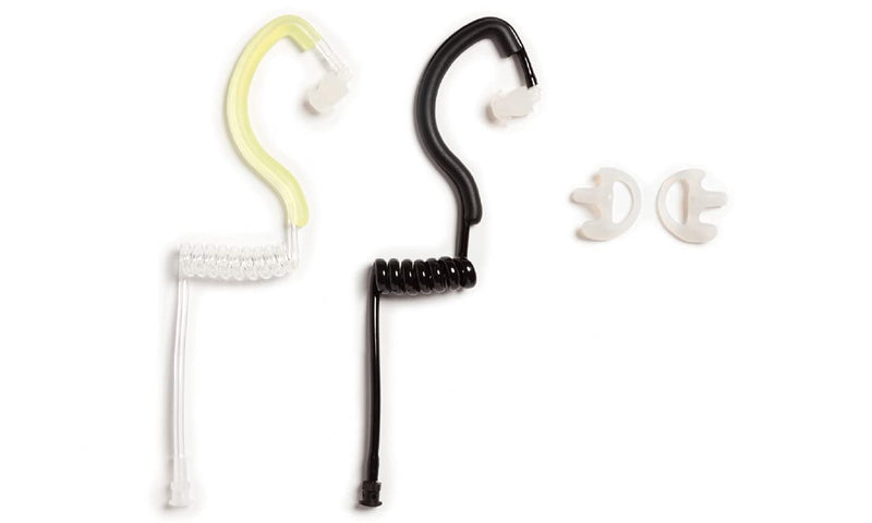 EarHugger Accessory Kit - Clear and Black Tubes and Frames, Open Ear Inserts
