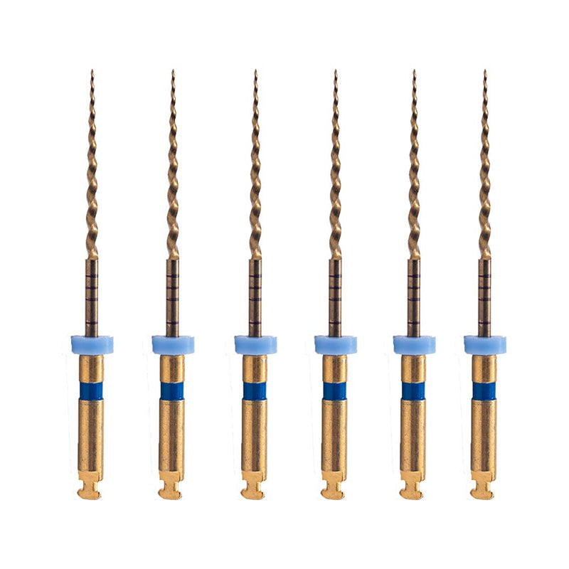 Easyinsmile X-Pro Gold Protaper NITI Rotary Files, 6PCS Endo Controlled Memory Files (F3 25MM) F3 25MM