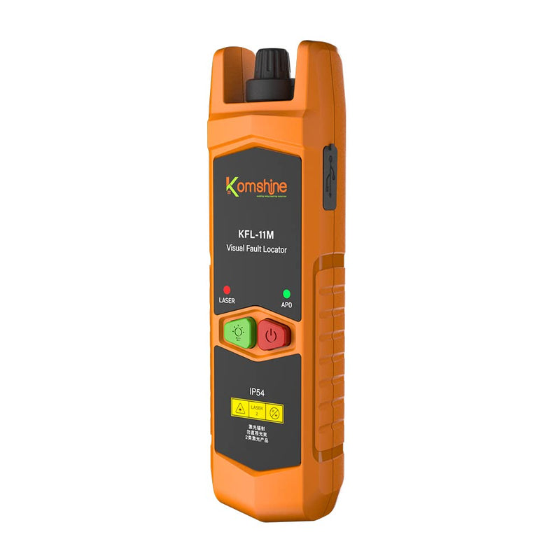 KomShine KFL-11M Visual Fault Locator Fiber Cable Continuity Tester with 2.5mm Universal Adapter Up to 30KM (KFL-11M-30mw) KFL-11M-30mw