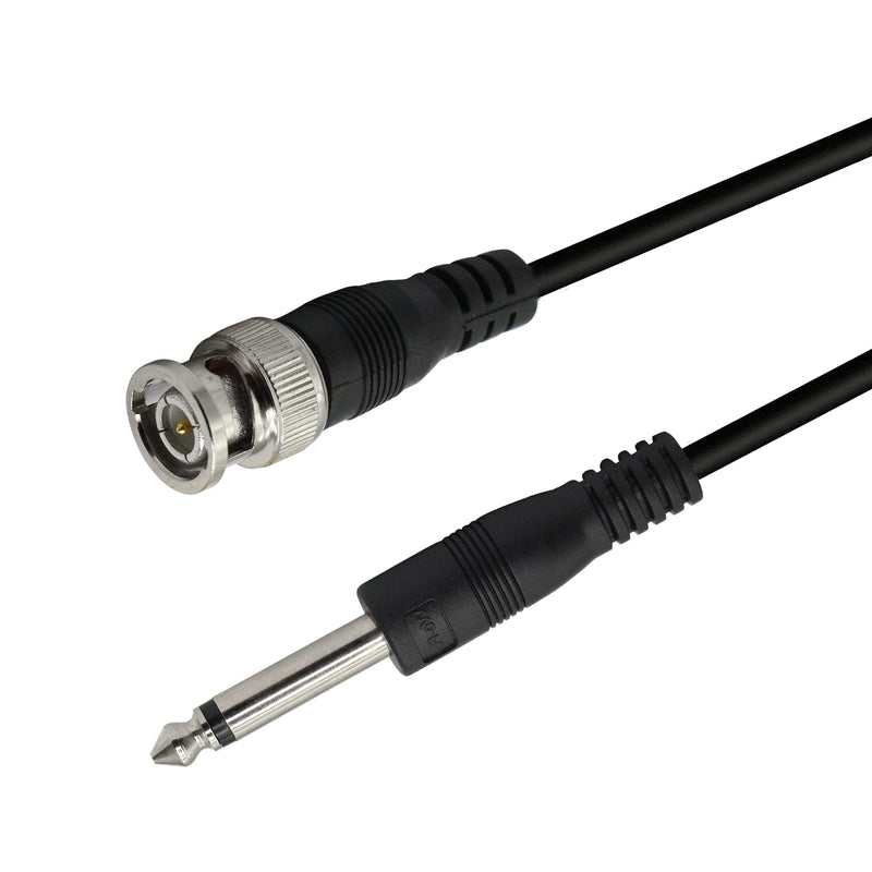PNGKNYOCN BNC Male to 6.35mm 1/4 Inch Male Audio Cable，6.35mm Mono TS Plug to BNC Plug Bidirection Connector Cable for CCTV DVR Camera Antenna Radio Etc.（3M） 3.0 Meters
