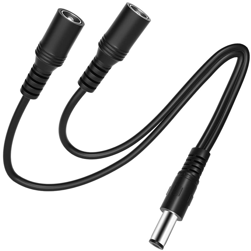 2 Pack SIOCEN 1 Male to 2 Female Cord 5.5mm x 2.1mm,DC Power Splitter Cable for CCTV Security Cameras,Y Splitter Adapter Wire,2 Way Y-Cable