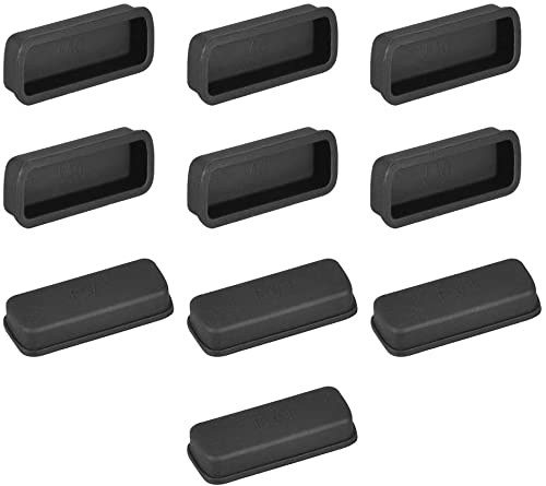 Heyiarbeit 10pcs Silicone DVI Cap Port Cover Anti Dust Stopper Plug Cover Protector Cap for End Computer Digital Socket Printer Black Tone DVI Black 10PCS