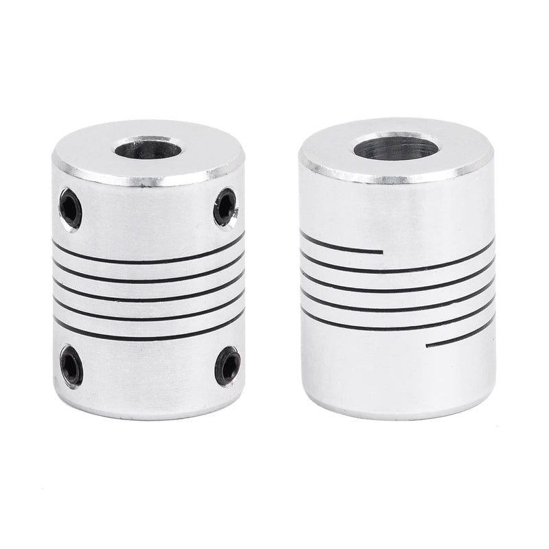 2PCS 4mm to 6mm Flexible Couplings 25mm Length 19mm Diameter Shaft Couplings for 3D Printer and CNC Machine L25xD19 (2pcs)4-6mm