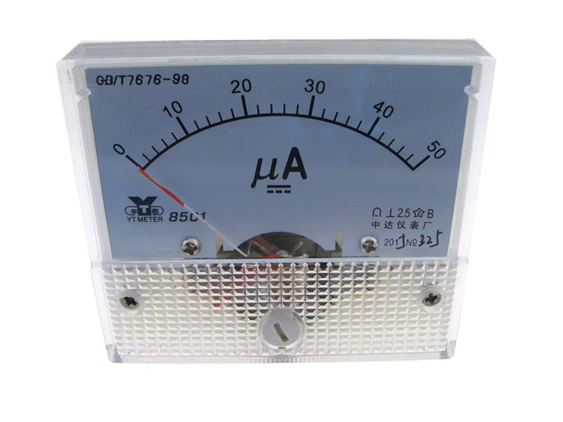 DC 50uA Analog Needle Panel DC Current Ammeter 85C1