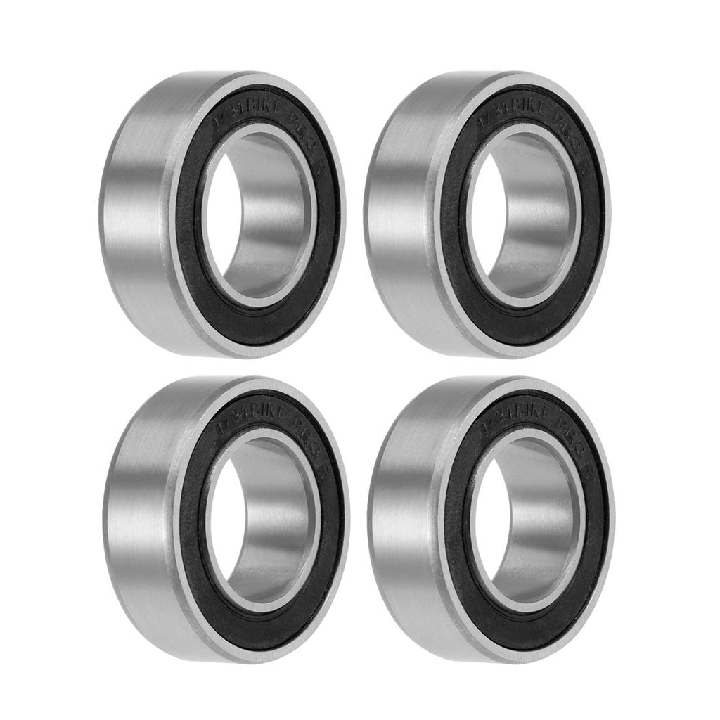 uxcell 173110-2RS Deep Groove Ball Bearings 17mm x 31mm x 10mm Double Sealed Chrome Steel P0(ABEC1) 4pcs