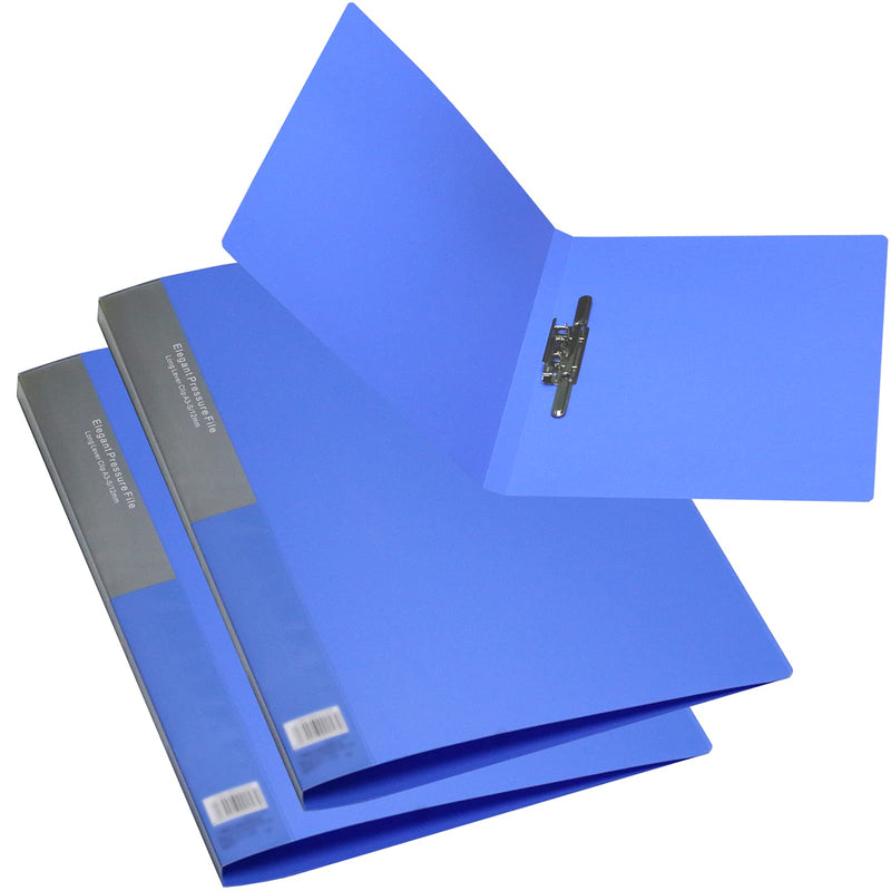 2 Pack 11 x 17 Plastic Punchless Binder, Single Clip File Folder Report Cover 17 x 11 Portfolio Clipboard with Jumbo Clamp 0.9 Inch Capacity 11 x 17 Clipboard Portfolio, Blue, Padfolio with Clipboard 11x 17 Size Blue-2 Pack
