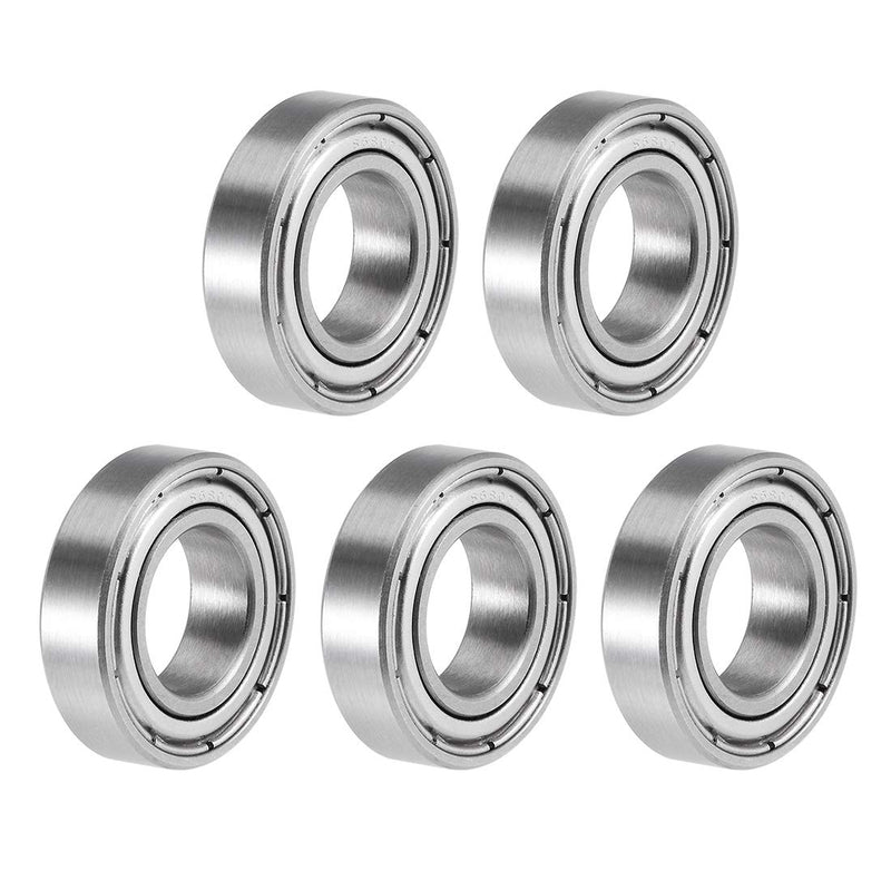 uxcell S6800ZZ Deep Groove Ball Bearings 10mm x 19mm x 5mm Double Shielded Stainless Steel 5pcs 10x19x5mm