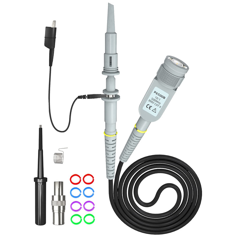 Goupchn 500Mhz Oscilloscope Clip Probe 10x P6500B High Precision with Adjust Tool Accessory Kit