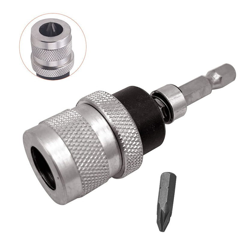 Saipe Adjustable Screw Depth Setter Bit Screwdriver Bit Holder Screw Driver Drywall Bits Drill to Screwgun Converter with S2 Phillips 2 Screw Driver Bits