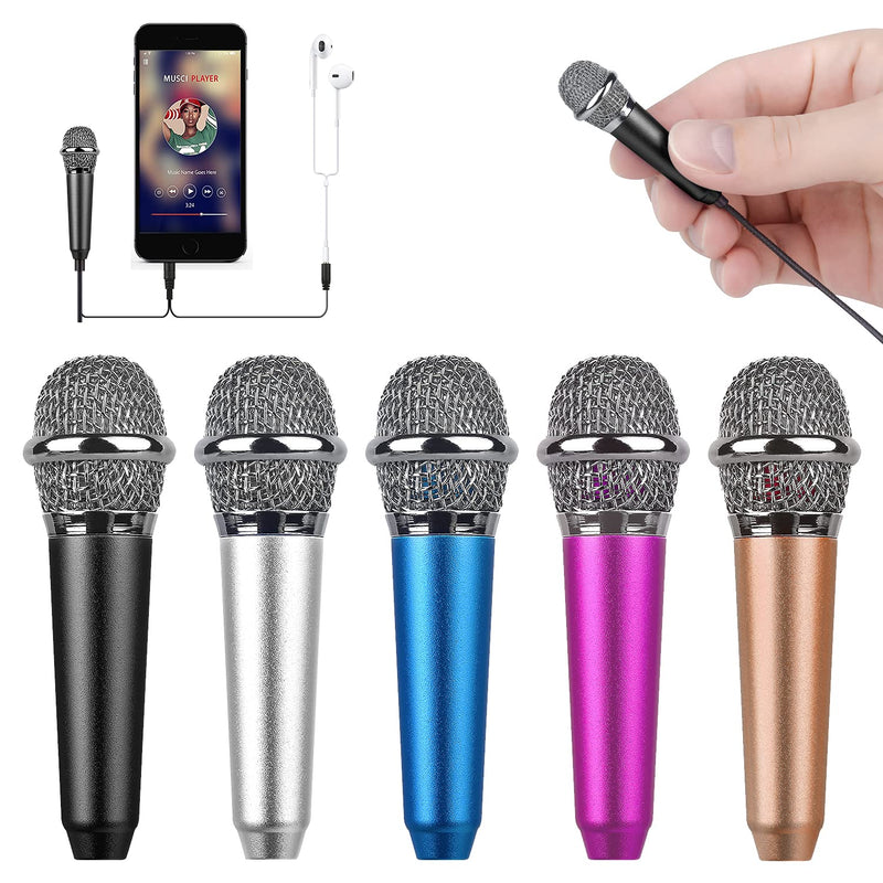 Uniwit Mini Portable Vocal/Instrument Microphone for Mobile Phone Laptop Notebook Apple iPhone Sumsung Android with Holder Clip (Black) Black