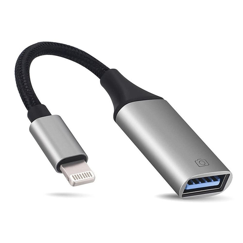 IVSHOWCO USB Camera Adapter for iPhone [Apple MFi Certified], Lightning to USB OTG Cable Adapter Supports USB Flash Drive, Card Reader, Mouse, Keyboard, MIDI...