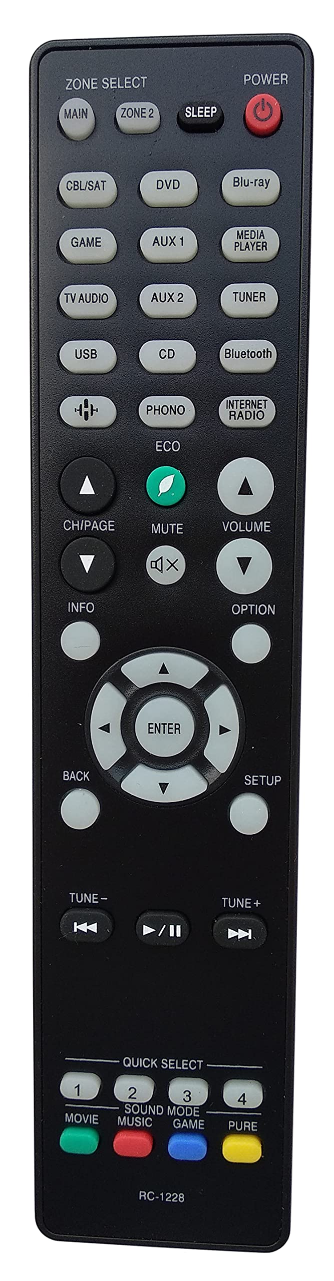 Universal Remote Compatible for DENON RC-1228 AVR-S940H AVR-S950H AVR-X2500H AVR-X2600H AVR-X3500H AVR-X3600H Audio/Video Receiver Remote Control