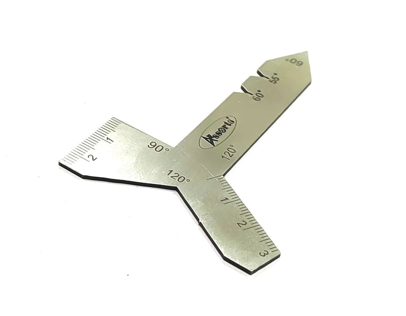 Stainless Steel Universal Grinding Gauge 55, 60, 90, & 120 Degrees Angle Tool