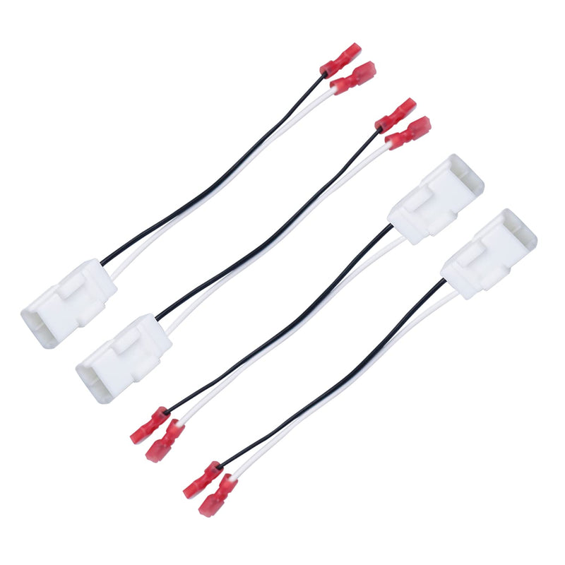 72-6514 Speaker Adapter Wire Harness Compatible with Jeep Dodge Chrysler Town & Country Dakota Ram Wrangler Car Front and Rear Door Speaker Wiring Harness Speaker Connector (4Pcs) 72-6514 speaker harness