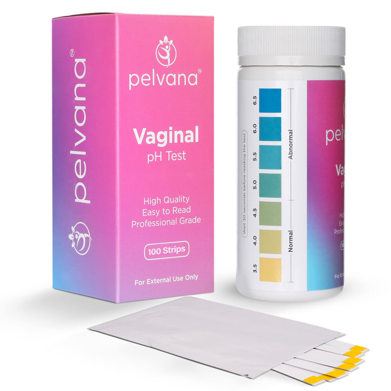Pelvana pH Balance Test Strips for Women 100 Strips - Vaginal pH Test Strips to Monitor Feminine Health & Prevent Infections 100 Count (Pack of 1)