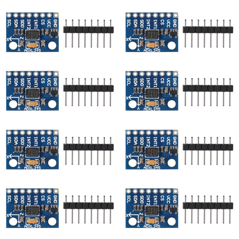 8Pcs GY-291 ADXL345 3-Axis Digital Three-axis Acceleration of Gravity Tilt Inclination Module IIC/SPI Transmission for Ardu ino 8