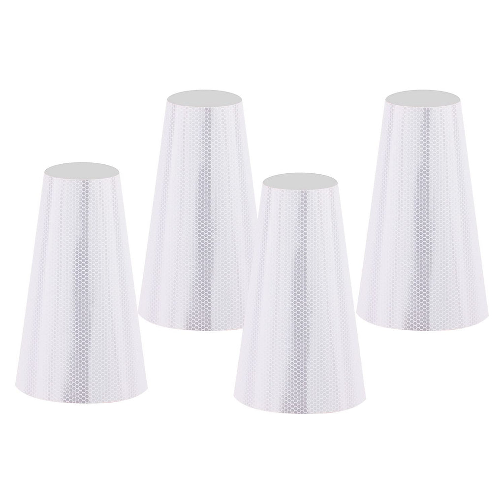 [4 Pack] Traffic Safety Cones Reflective Collars 4 Pack White