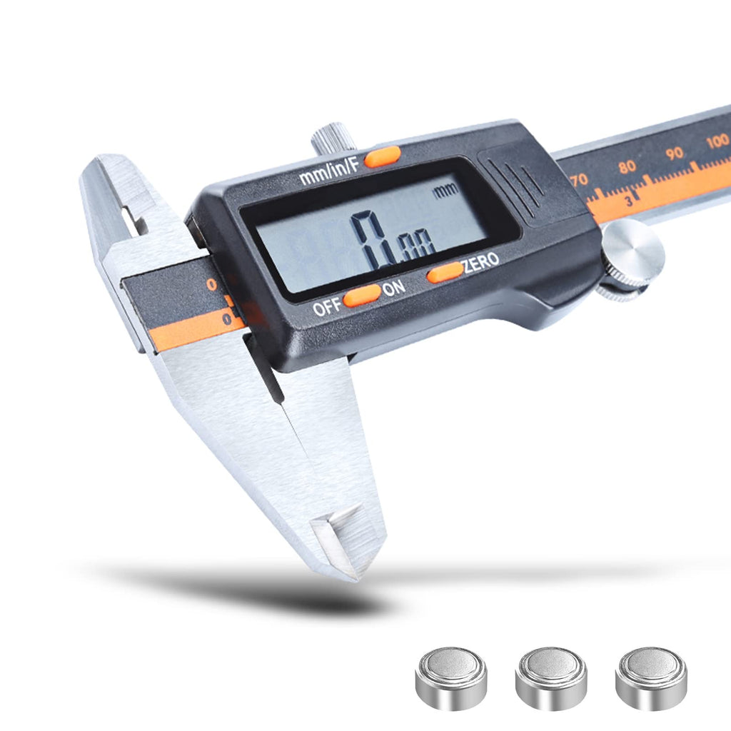 Digital Caliper, 6 inch Stainless Steel Micrometer with Large LCD Screen, Inch and Millimeter Conversion Vernier, Measuring Tool for Household DIY stainless_steel