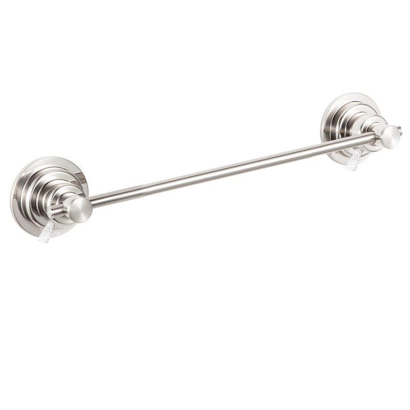 JiePai Suction Cup Towel Bar 16 Inch,Removable Vacuum Suction Towel Holder Suction Towel Rack Brushed Nickel Suction Towel Bar-16 Inch Brushed Nickel