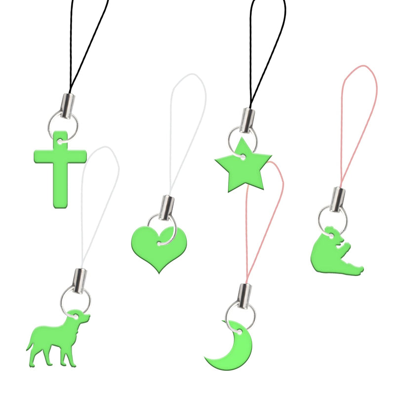 GLO-X Glow in The Dark Cellphone Charm - Keychain for Women and Men Works with All Smartphones and Tablets Including iPhone and Galaxy & Most Cases