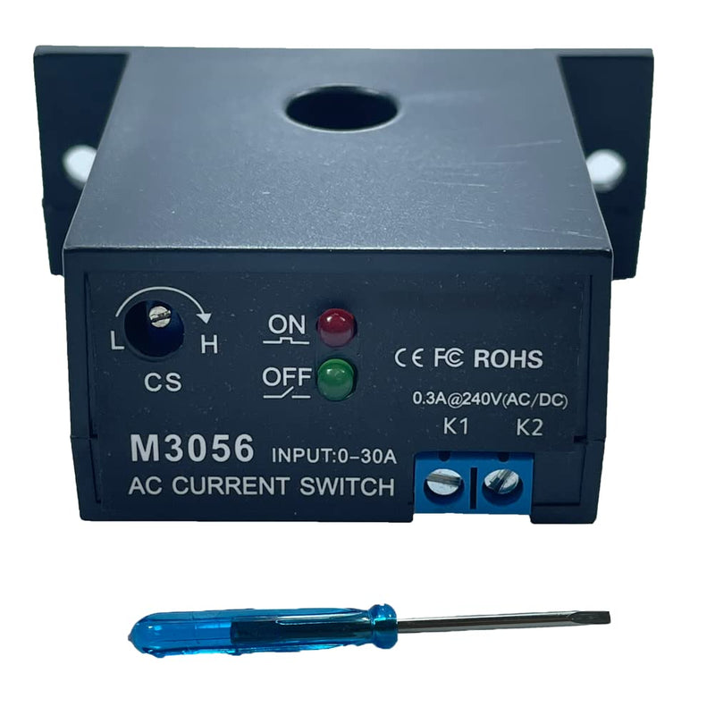 Current Sensing Relay AC Current Sensing Switch 0-30A Normally Closed Amp Sensor Monitoring Relay (M3056) M3056