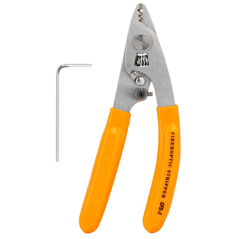 ANPTAIKE FTTH optical fiber stripper CFS-3 stainless steel three-hole stainless steel Adjustable opening optical fiber stripper 1PCS