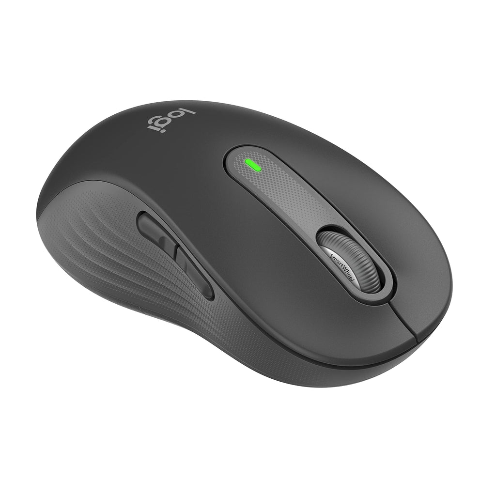 Logitech Signature M650 L Left Wireless Mouse - for Large Sized Left Hands, 2-Year Battery, Silent Clicks, Customizable Side Buttons, Bluetooth, Multi-Device Compatibility - Graphite Left Handed Large Size